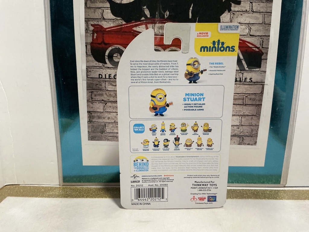 MINIONS MOVIE - 4-INCH MINION STUART B3 image