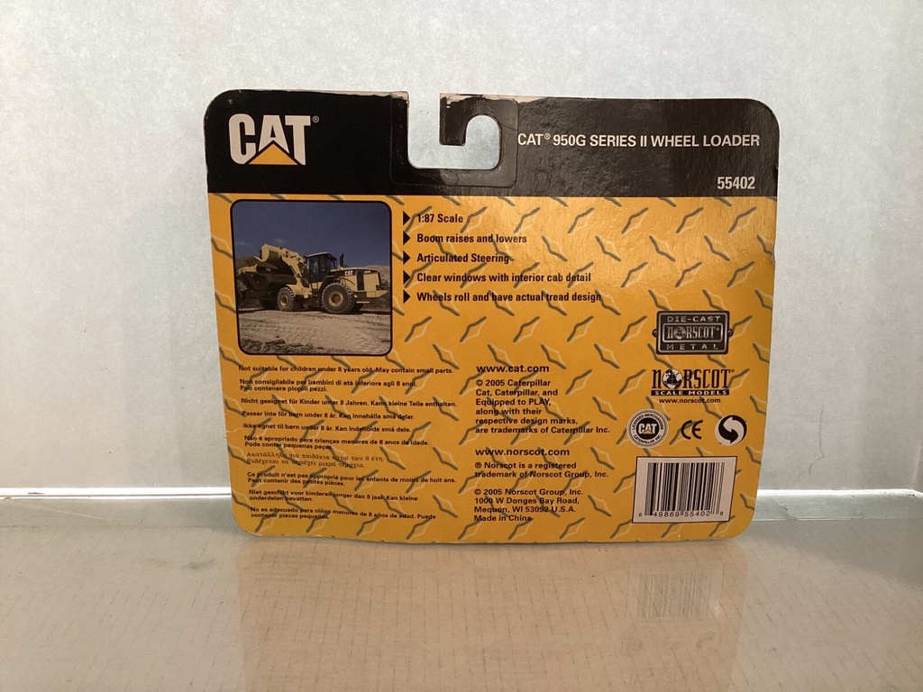 Norscot HO Scale 1/87 CAT Caterpillar 950G II Wheel Loader Tractor Diecast image