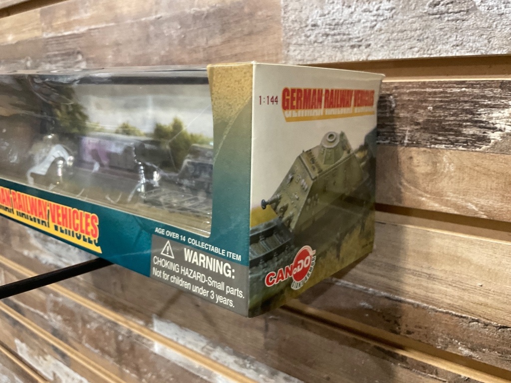 GERMAN RAILWAY VEHICLE PANZER TANKS FIGURINES CAN.DO DRAGON-1/144  WWII image