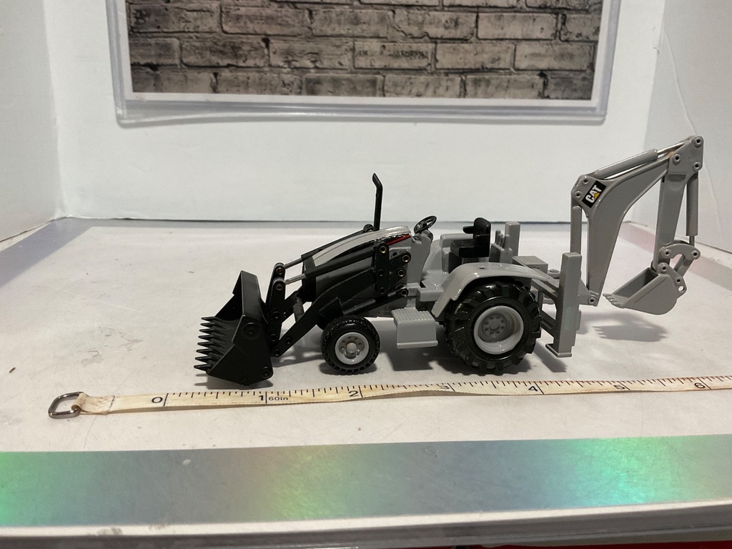 NZG BACKHOE SILVER **NO BOX,MISSING TOP image