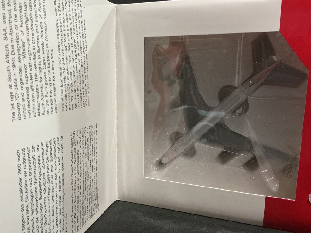 NEW HERPA WINGS 1:200 DIECAST SOUTH AFRICAN AIRWAYS BOEING 707-320 ZS-CKC 558693 image