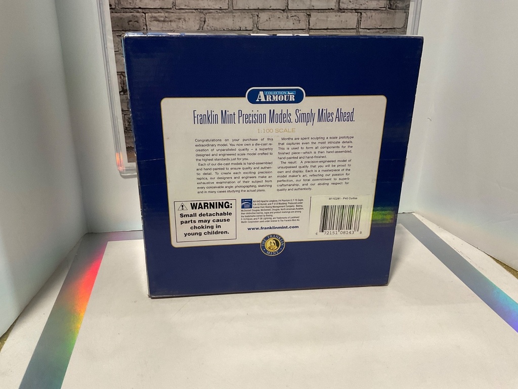 Franklin Mint: Curtiss P-40 Warhawk 1:100 Scale Die Cast Sealed image