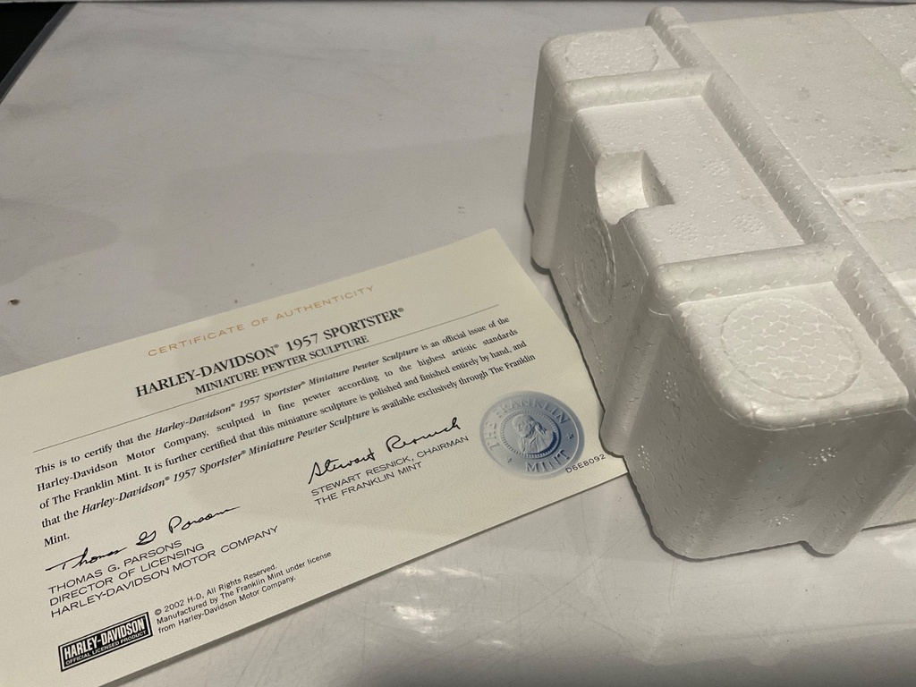 FRANKLIN MINT  B11C001 1957 SPORTSER MINATURE PEWTER image