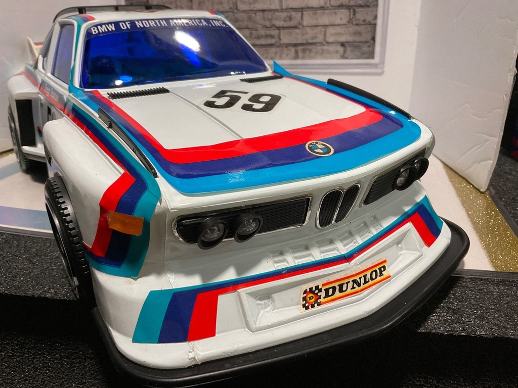 1/12 BMW 3.5 CSL #59 GREGG/REDMAN PLASTIC BATTERY OPERATED UNTESTED image