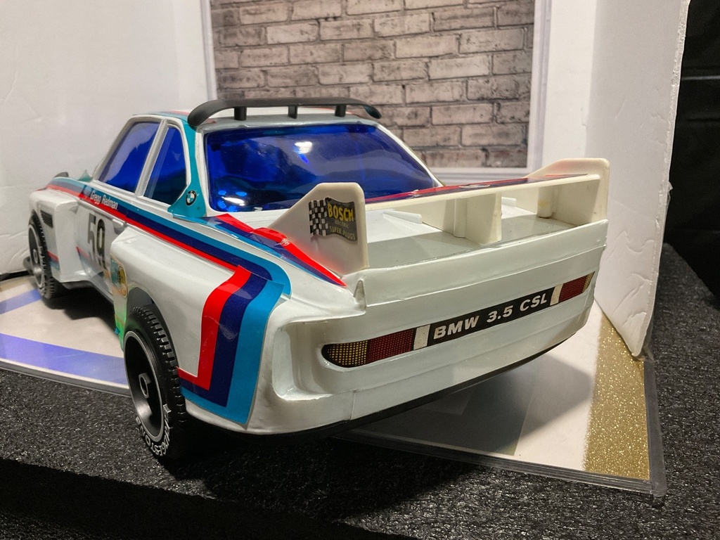 1/12 BMW 3.5 CSL #59 GREGG/REDMAN PLASTIC BATTERY OPERATED UNTESTED image
