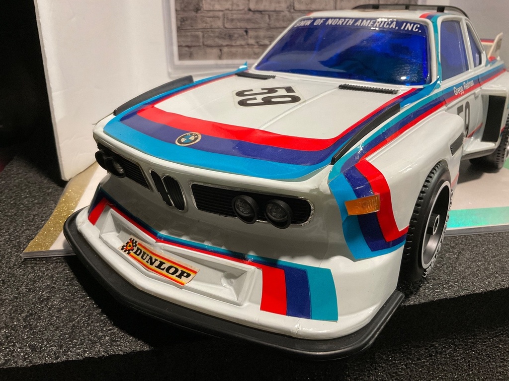 1/12 BMW 3.5 CSL #59 GREGG/REDMAN PLASTIC BATTERY OPERATED UNTESTED image