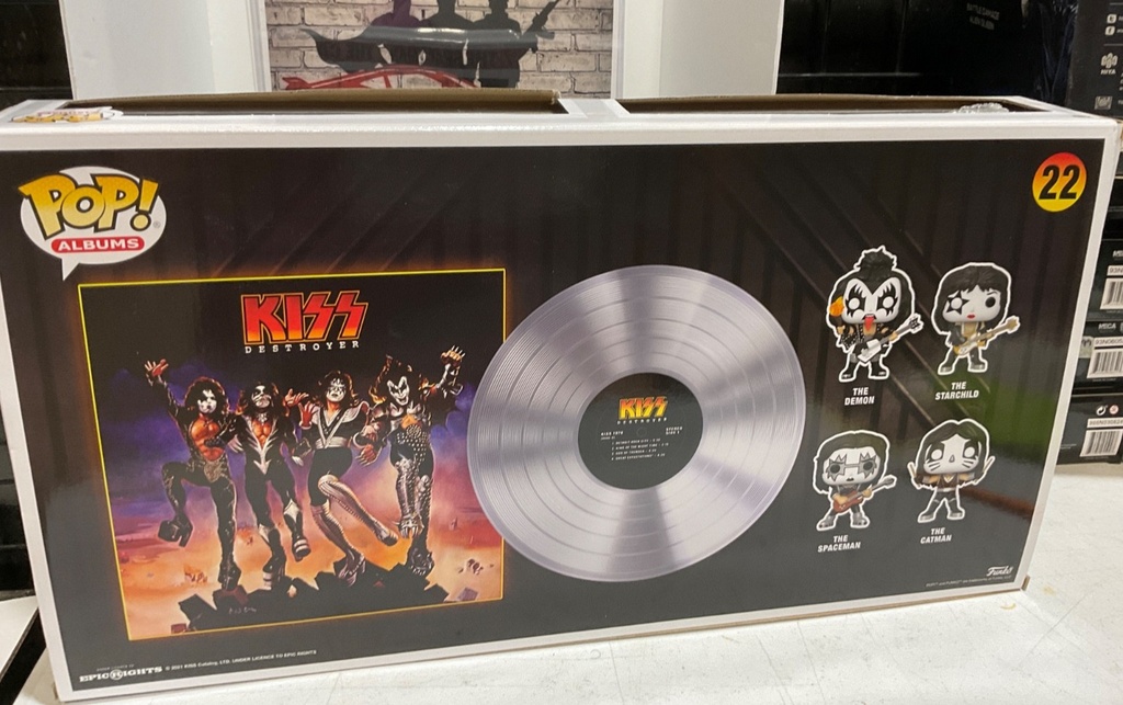 FUNKO POPS ALBUM KISS DESTROYER GLOW IN THE DARK EXCLUSIVE BOX DAMAGED image