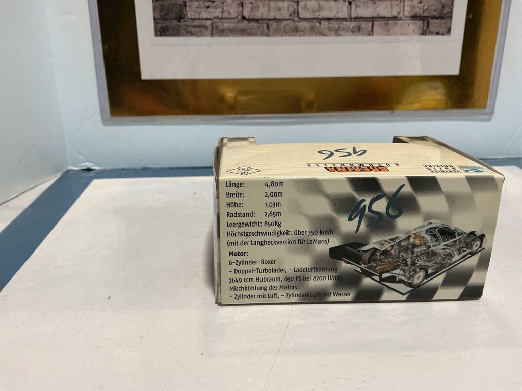 1/ 87  BREKINA AUTOMODELLE PORSHE 956 LIQUI MOLY PLATZ LE MANS MAURO BALDI image