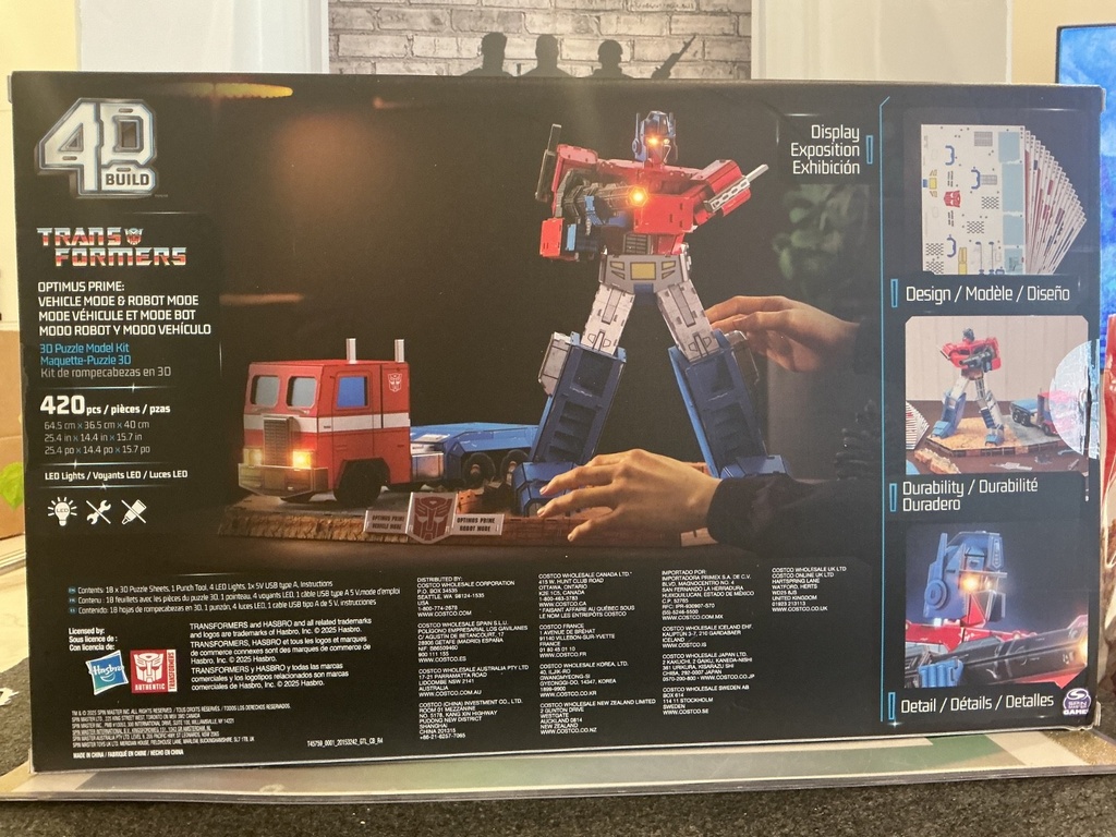 4D Build transformer Optimus Prime Vehicle & Robot Mode Metallic Finish image