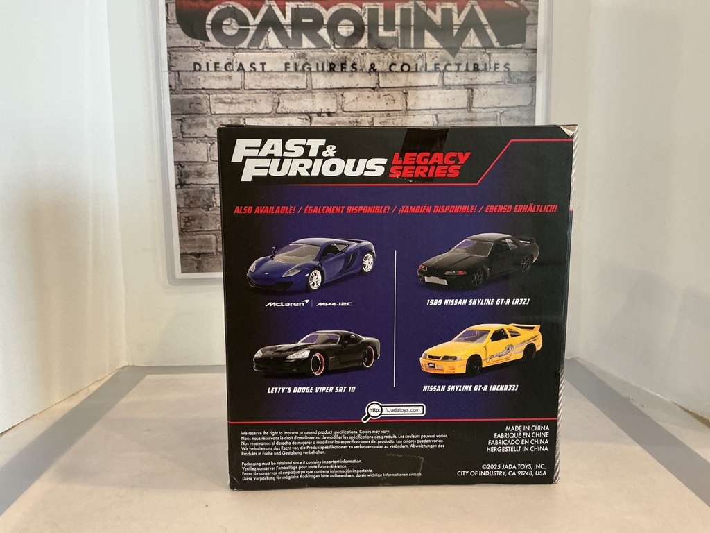JADA DIE CAST- FAST & FURIOUS 1989 NISSAN SKYLINE GT-R & SKYLINE GT-R CARS image