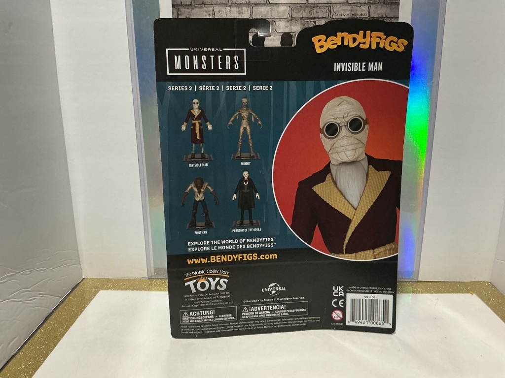 NOBLE COLLECTION TOYS/UNIVERSAL MONSTERS: BENDYFIGS INVISIBLE MAN image