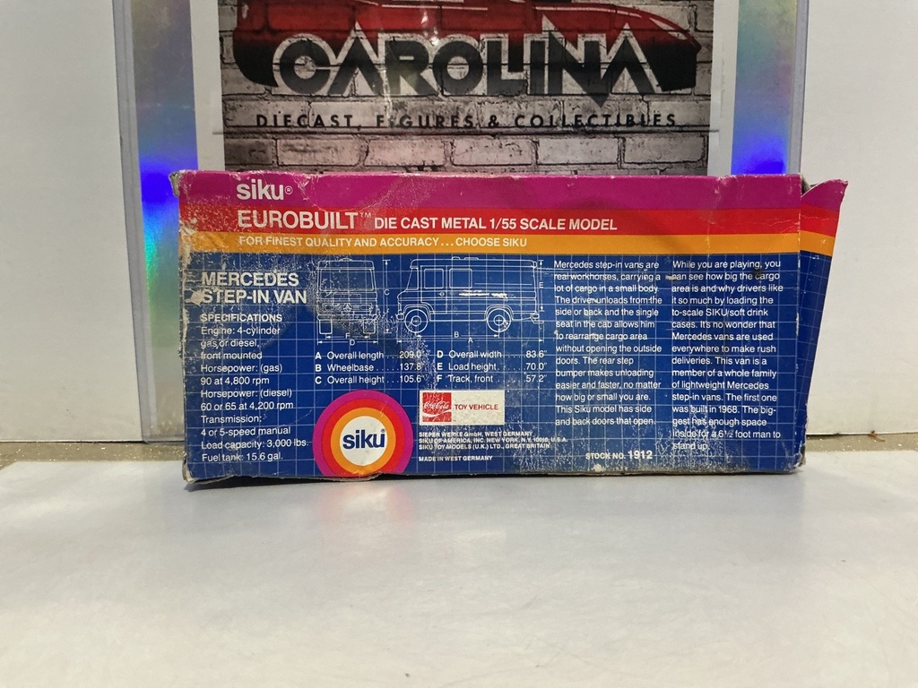 [DAMAGED BOX] SIKU EUROBUILT - MERCEDES STEP-IN VAN COCA COLA image