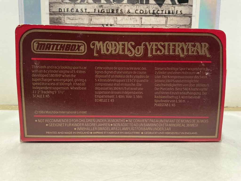 MATCHBOX - MODELS OF YESTERYEAR Y-20 1938 MERCEDES BENZ 540K image