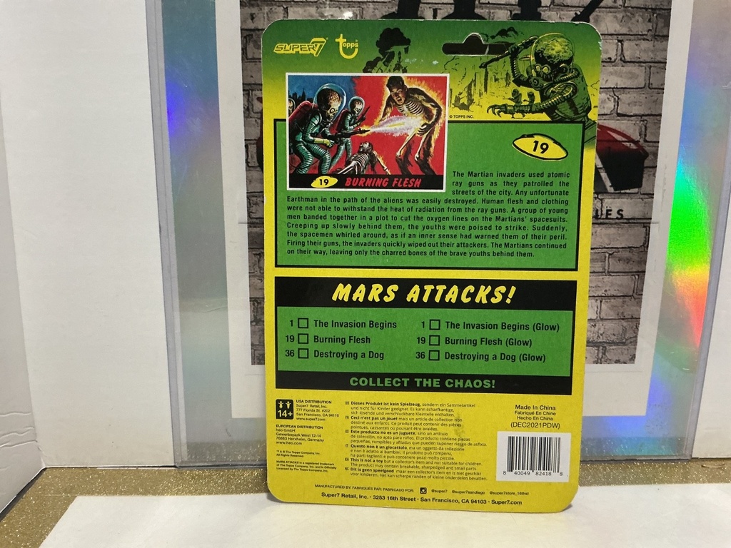 SUPER7 - MARS ATTACKS: GLOWIN THE DARK [BURNING FLESH] COLLECTIBLE image