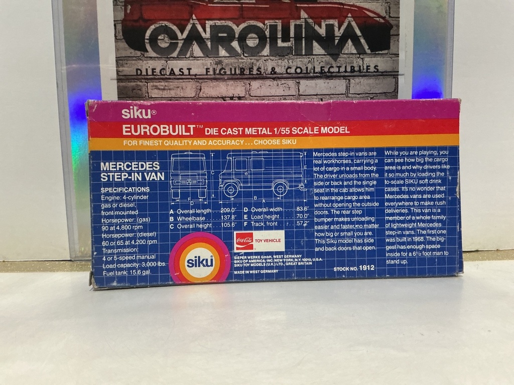 1/55 - SIKU EUROBUILT - MERCEDES STEP IN VAN [COCA-COLA] LOOSE PIECES image