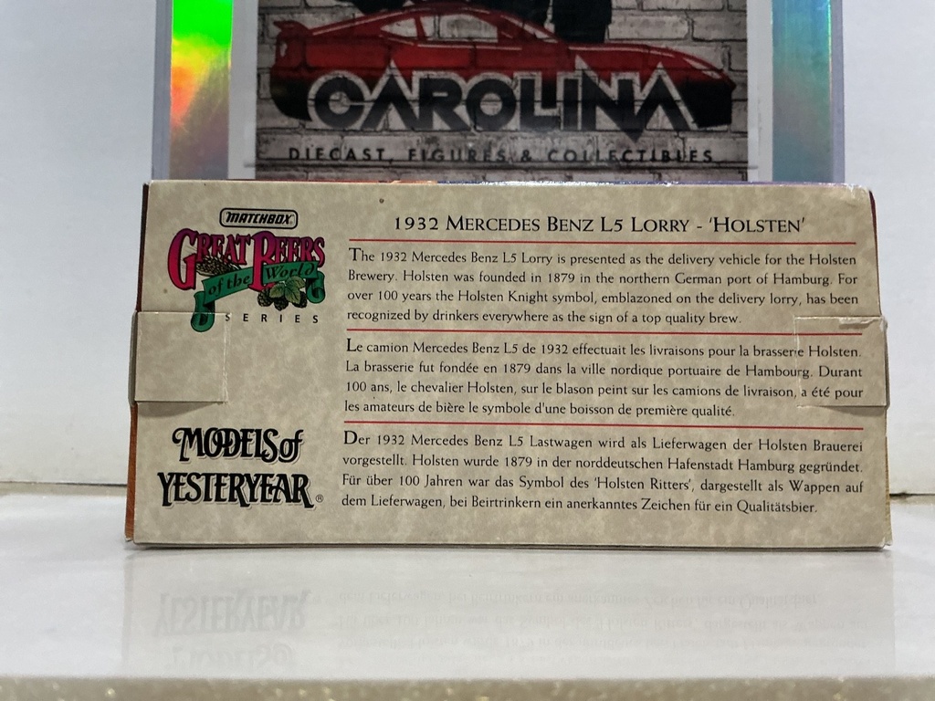 Matchbox - GREAT BEERS OF THE WORLD SERIES - YGB06 1932 MERCEDES BENZ L5 LORRY image