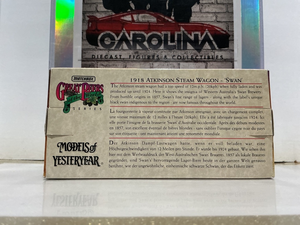 Matchbox - GREAT BEERS OF THE WORLD SERIES - YGB03 1918 ATKINSON SWAN image