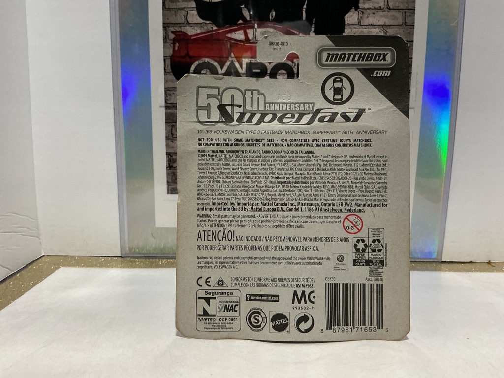 MATCHBOX 50TH ANNIVERSARY SUPERFAST ‘65 VOLKSWAGEN TYPE 3 FASTBACK image
