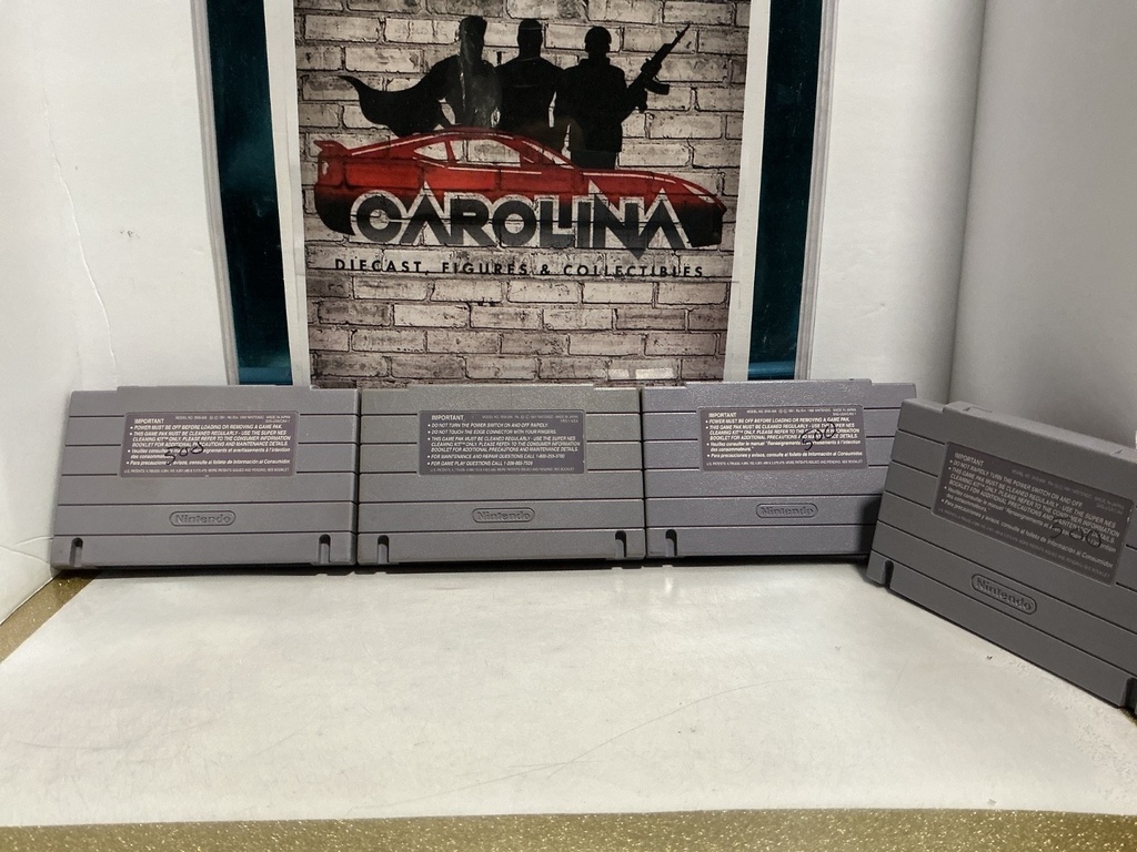NINTENDO SNES SYSTEM - 4 SPORT GAME CARTRIDGE BUNDLE image