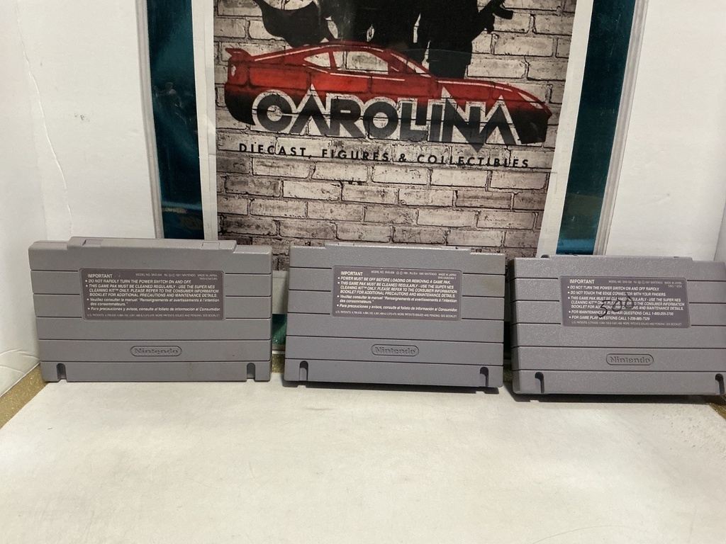 NINTENDO 3 PIECE SET OF SNES SYSTEM CARTRIDGES image