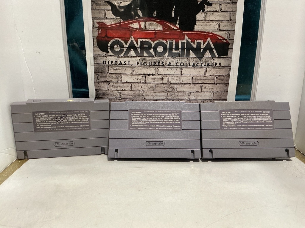 NINTENDO 3 PIECE SET OF SNES SYSTEM CARTRIDGES image
