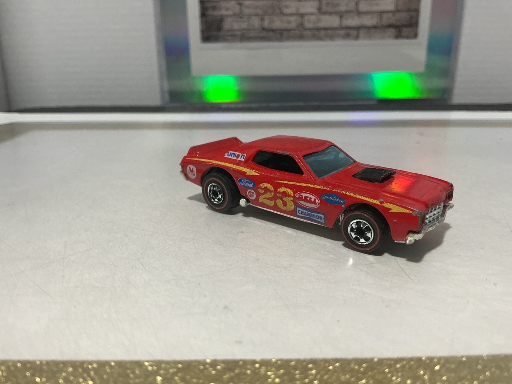 1/64 HOTWHEELS - 1974 FLYING COLORS REDLINE FORD GRAN TORINO STOOKER - HONG KONG image