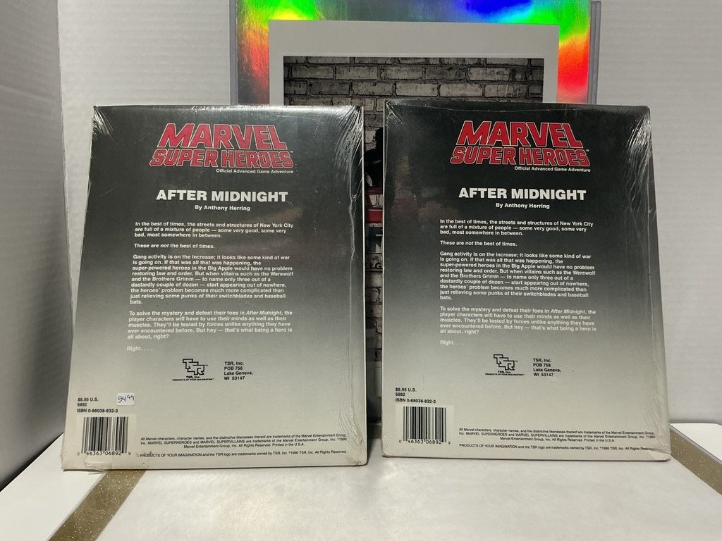 SET OF 2 MARVEL SUPERHEROES AFTER MIDNIGHT - OFFICIAL ADVANCED GAME ADVENTURE image