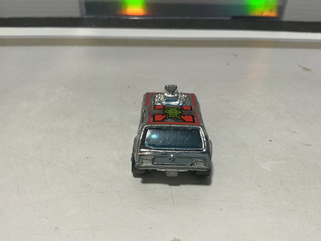 1/64 HOTWHEELS MATTEL - 1974 GREMLIN GRINDER SUPERCHROME RED LINE - HONG KONG image