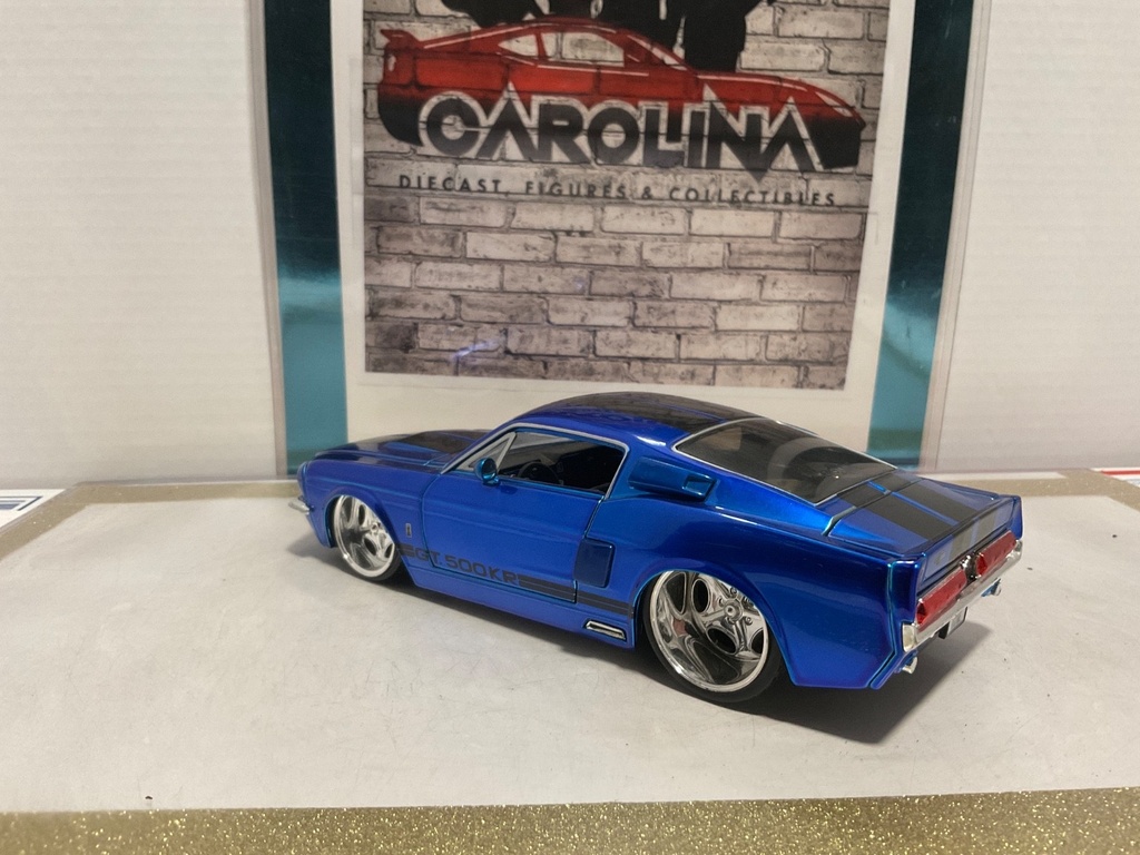 1:24 JADA BIG TIME MUSCLE FORD SHELBY GT500 KR BLUE ON BLACK image
