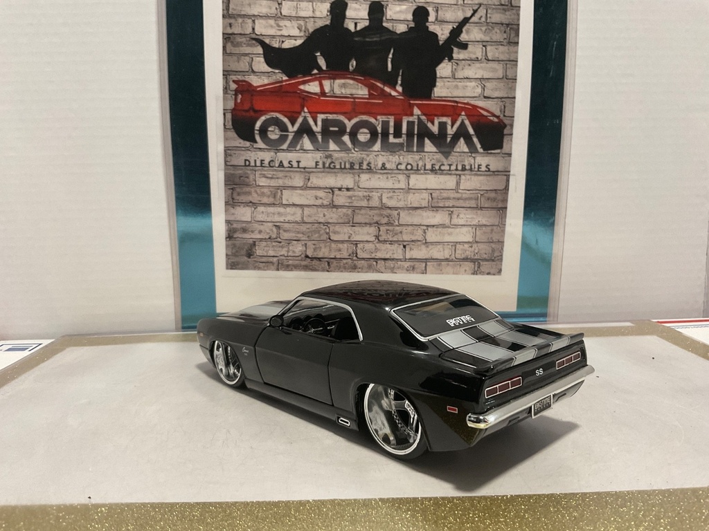 1:24 JADA BIG TIME MUSCLE 1969 CHEVROLET CAMARO BLACK ON BLACK image