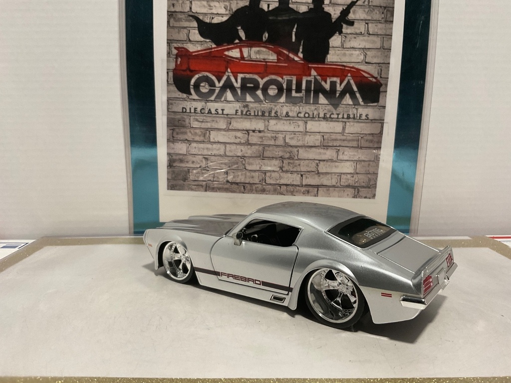 1:24 JADA BIGTIME MUSCLE PONTIAC FIREBIRD SILVER ON GREY image