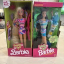 1991 NRFB Totally Hair BLOND & BrunetteBarbie Mattel NEW w DEP GEL image