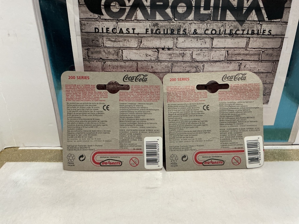 1/64 - COCA-COLA/MAJORETTE 200 SERIES - FORD THUNDERBIRD 57 TWO PIECE SET image