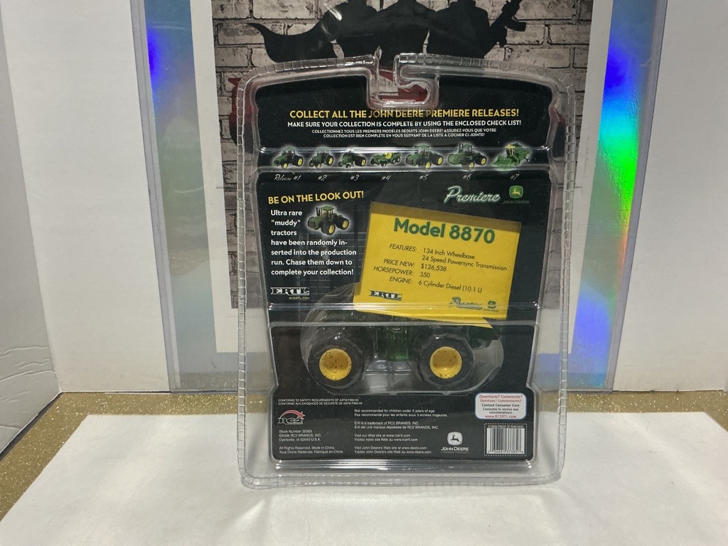1/64 - ERTL - PREMIERE JOHN DEER MODEL 8870 MUDDY VARIANT image