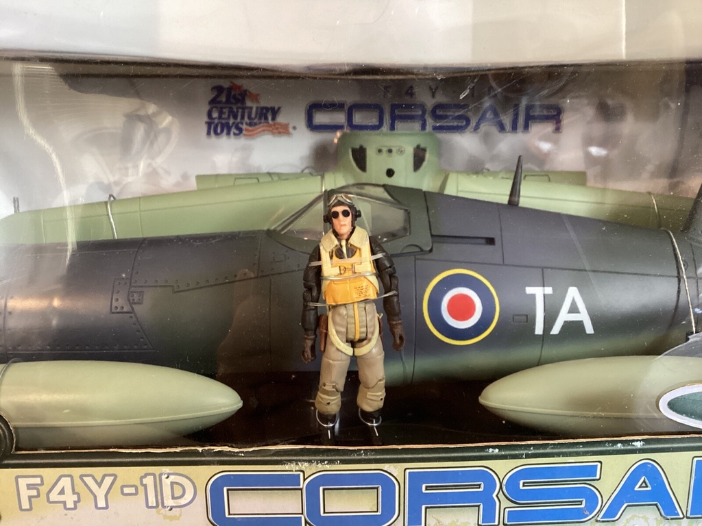 The Ultimate Soldier 21st Century Toys 1:18 F4Y-1D Corsair RAF plastic has dent image