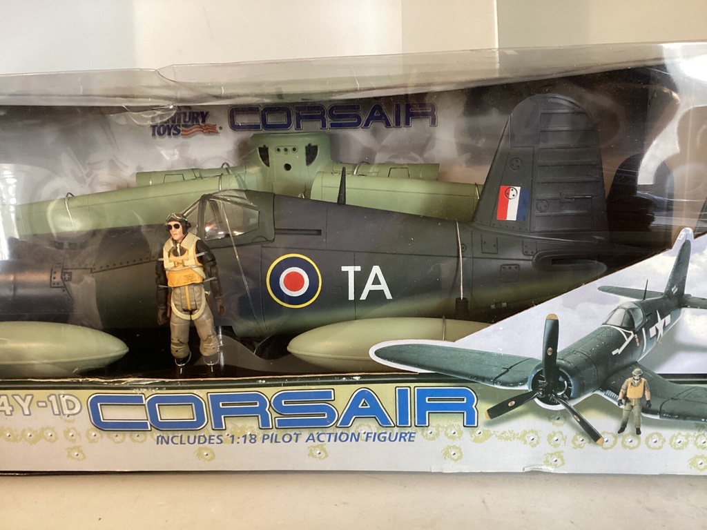 The Ultimate Soldier 21st Century Toys 1:18 F4Y-1D Corsair RAF plastic has dent image