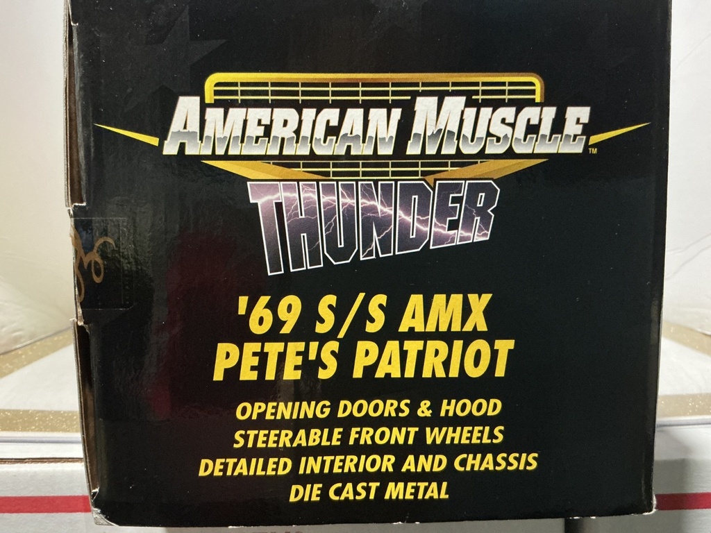 1/18 ERTL / AMERICAN MUSCLE ‘69 S/S AMX PETE’S PATRIOT [PAINT ISSUES ON CAR] image