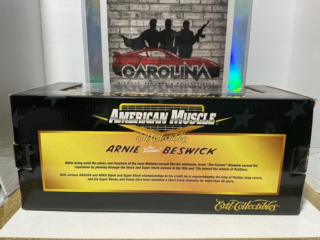 1/18 ERTL/AMERICAN MUSCLE 10 YEARS - ARNIE THE FARMER BESWICK 1972 PONTIAC TRANS image
