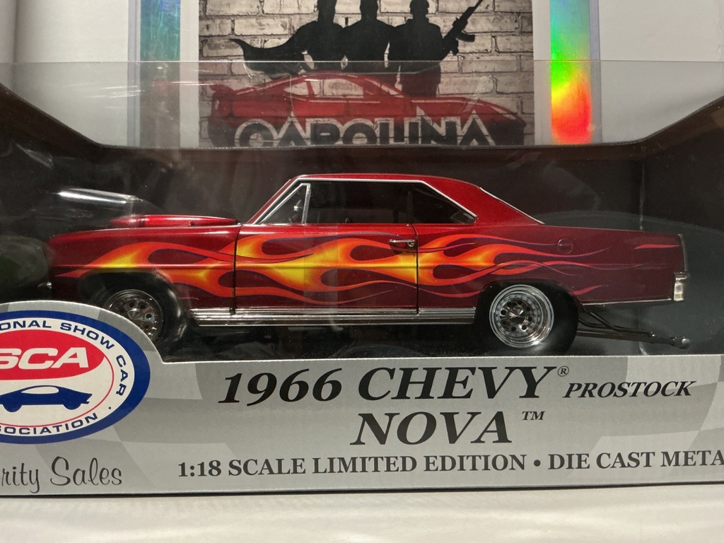 1/18 ERTL/INTERNATIONAL SHOW CAR ASSOCIATION 1966 CHEVY PROSTOCK NOVA [BURGUNDY] image