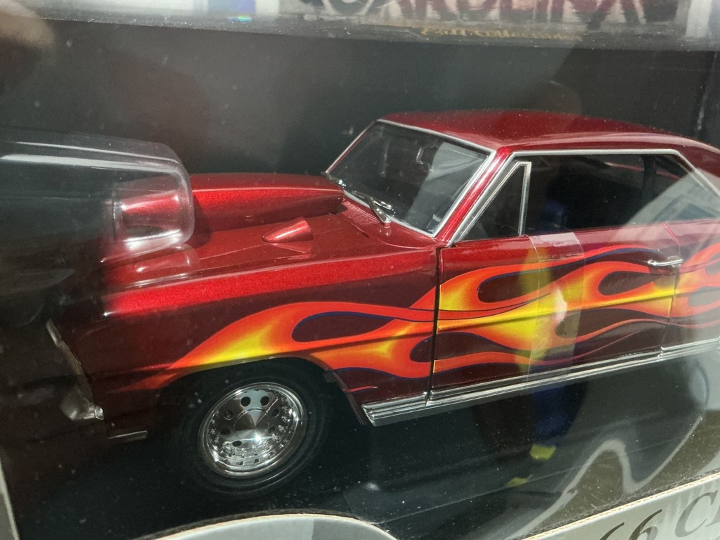 1/18 ERTL/INTERNATIONAL SHOW CAR ASSOCIATION 1966 CHEVY PROSTOCK NOVA [BURGUNDY] image