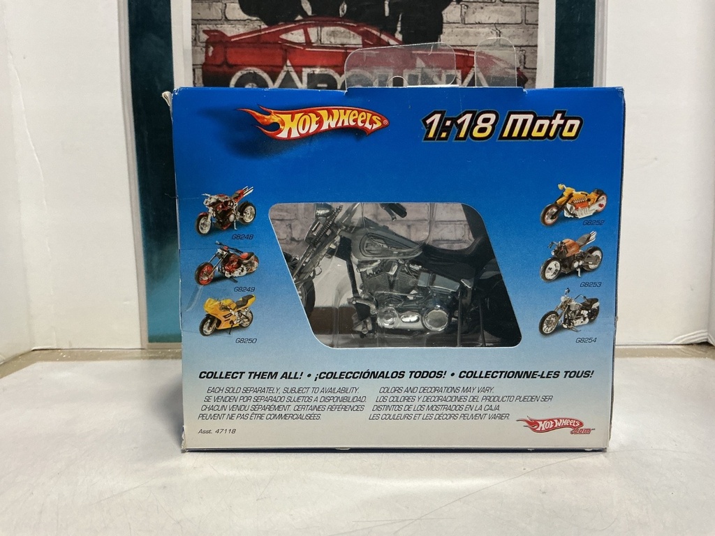 1/18 SCALE - HOTWHEELS BLACKTOP CHOPPER POLICE BIKE image