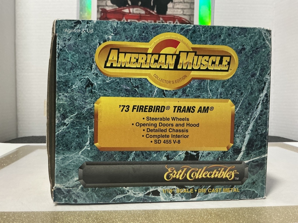 1/18 ERTL ‘73 FIREBIRD TRANS AM [RED/WHITE][TEAR IN PLASTIC] image