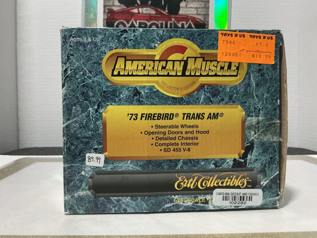 1/18 ERTL ‘73 FIREBIRD TRANS AM [RED/WHITE][TEAR IN PLASTIC] image