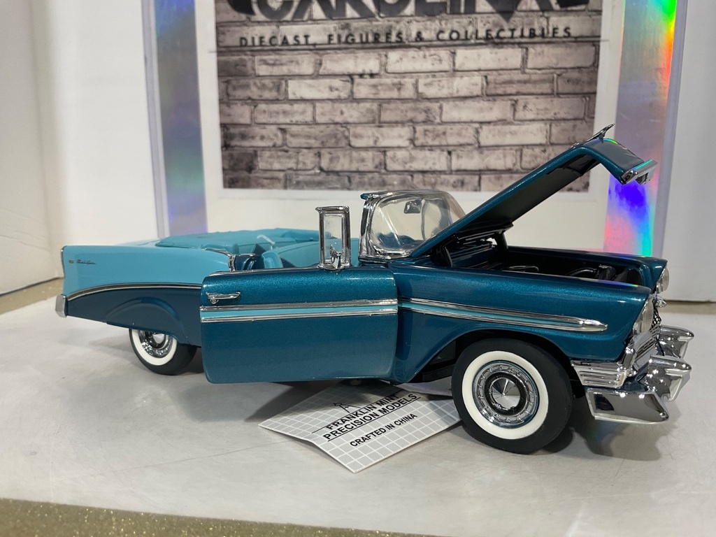 1:24 FRANKLIN MINT 1956 Chevy BEL AIR TWO TONE BLUE 874/1500 B11E022 image