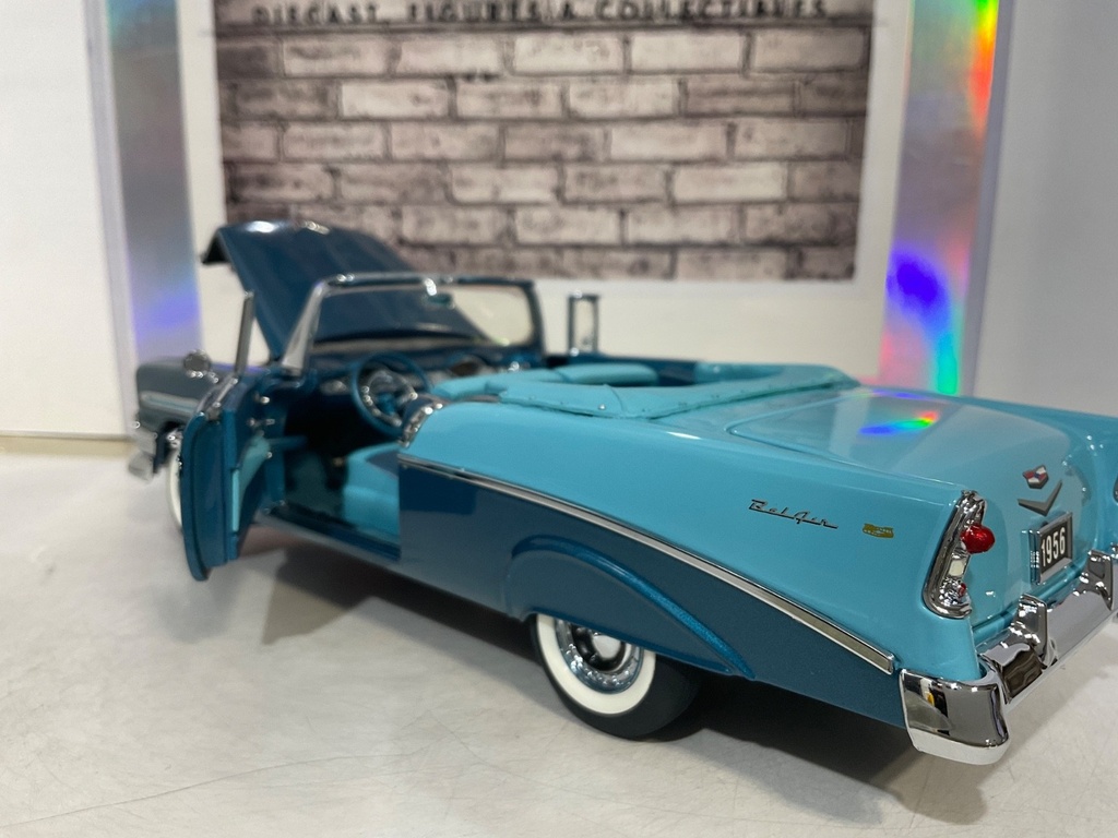 1:24 FRANKLIN MINT 1956 Chevy BEL AIR TWO TONE BLUE 874/1500 B11E022 image