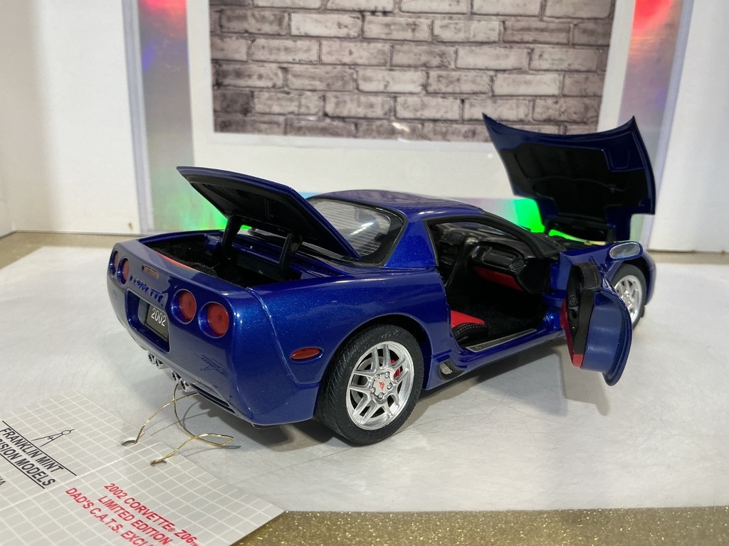1:24 FRANKLIN MINT  DAD’S C.A.T.S 2002 CORVETTE Z06 BLUE  LE 695 /750 image
