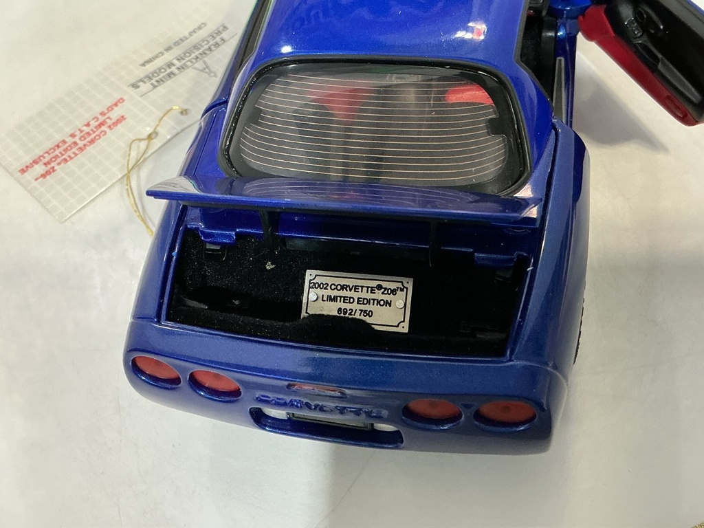 1:24 FRANKLIN MINT  DAD’S C.A.T.S 2002 CORVETTE Z06 BLUE  LE 692 /750 image