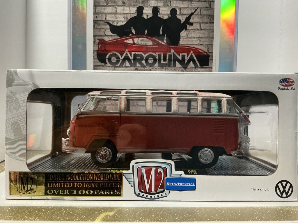 1/24 M2 MACHINES - 1960 VW MICROBUS DELUXE USA MODEL R45 [RED] image