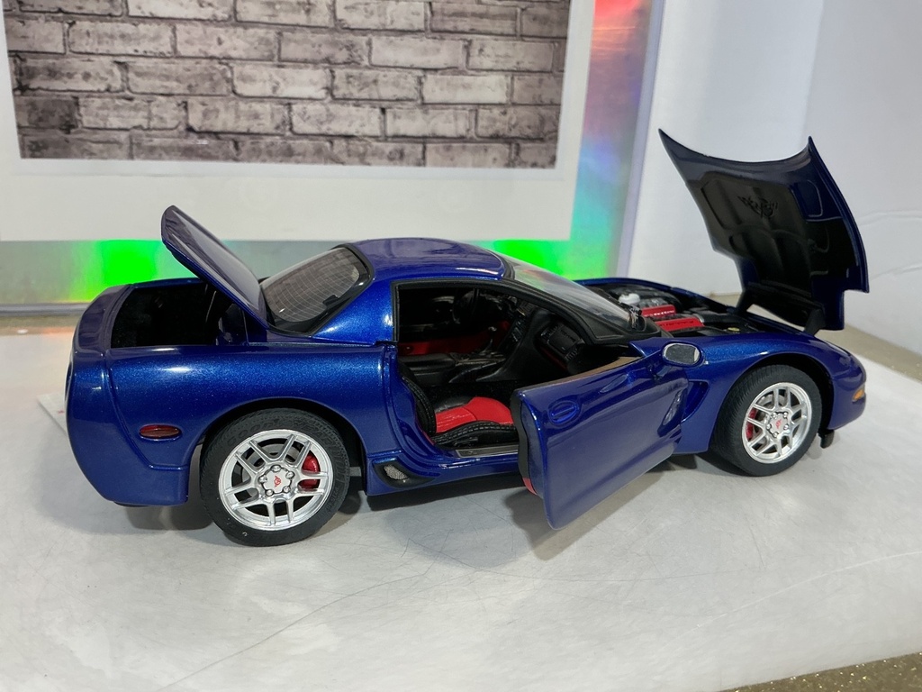 1:24 FRANKLIN MINT  DAD’S C.A.T.S 2002 CORVETTE Z06 BLUE  LE 696 /750 image