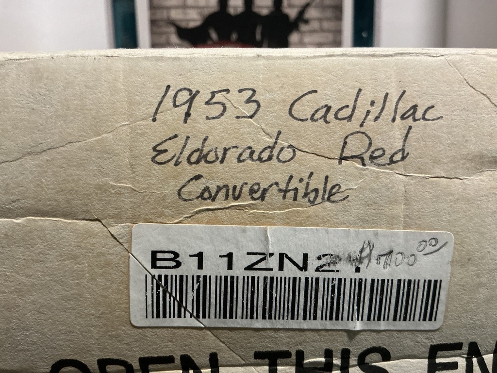 1/24 FRANKLIN MINT - 1953 CADILLAC ELDORADO RED CONVERTIBLE image